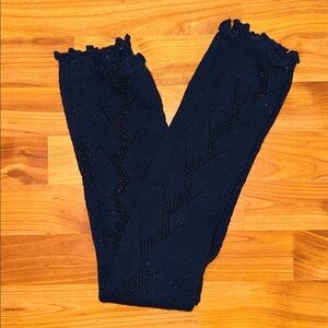FREE PEOPLE Navy Sparkly Leg Warmers RARE NEW